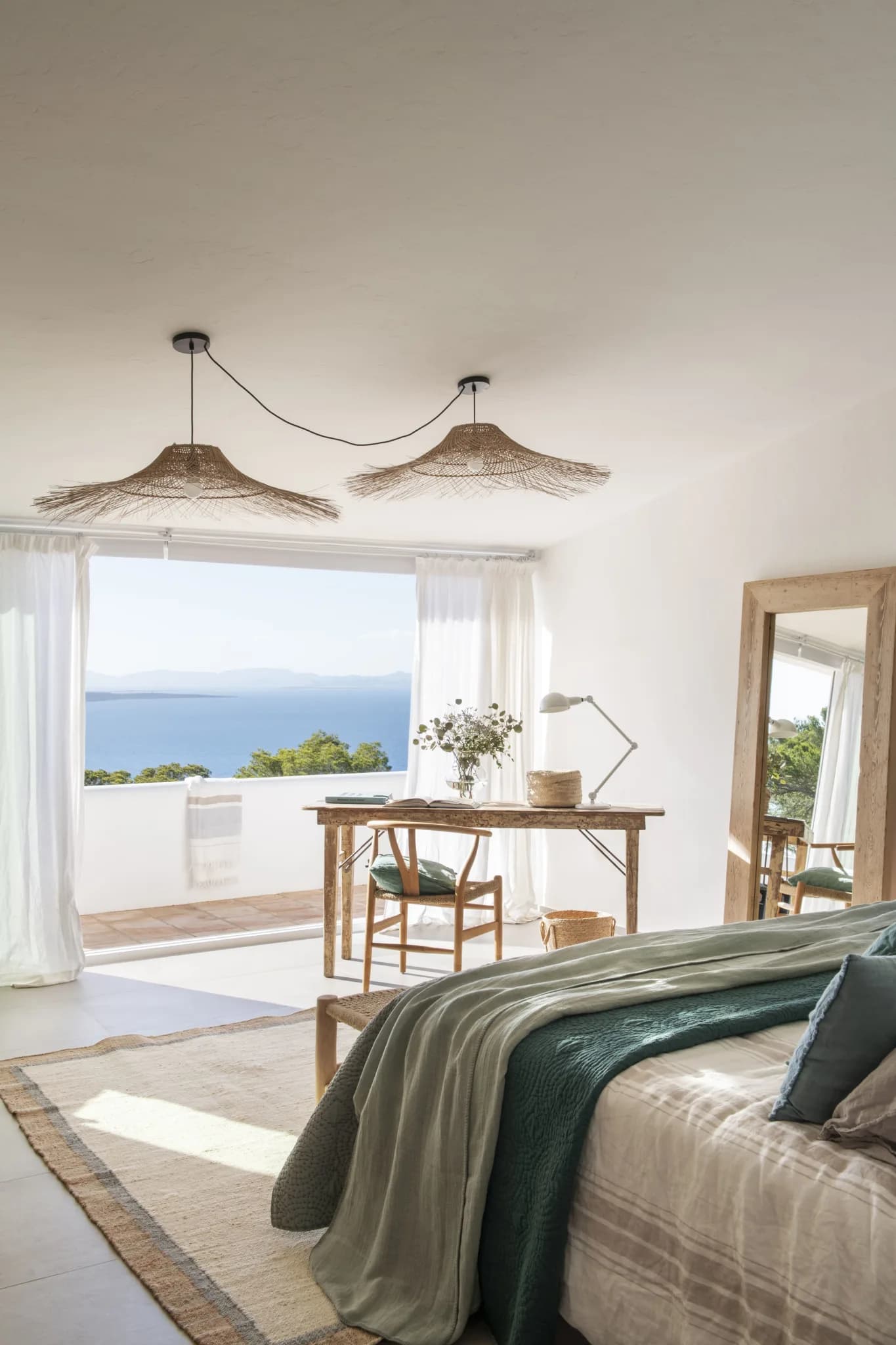 Bedroom with sea-facing balcony